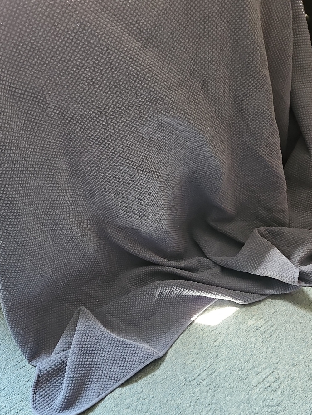 Rachel Zoe Textured Gray/purple Quilted  Throw Blanket..So Soft 80x88